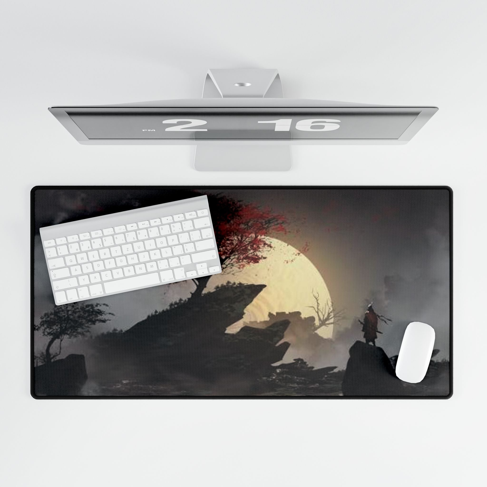Samurai Desk Mat — Japanese Warrior Desk Pad