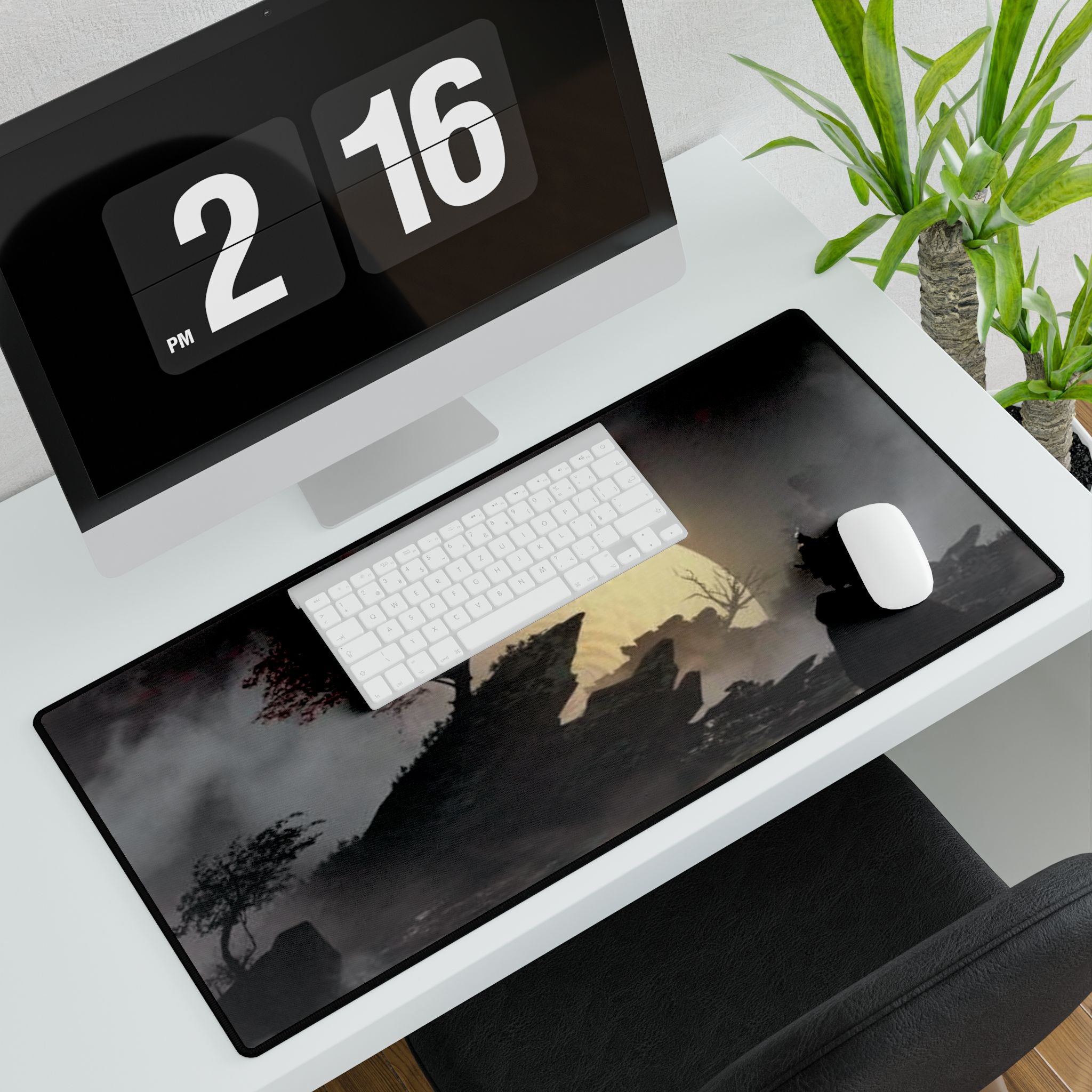 Samurai Desk Mat — Japanese Warrior Desk Pad