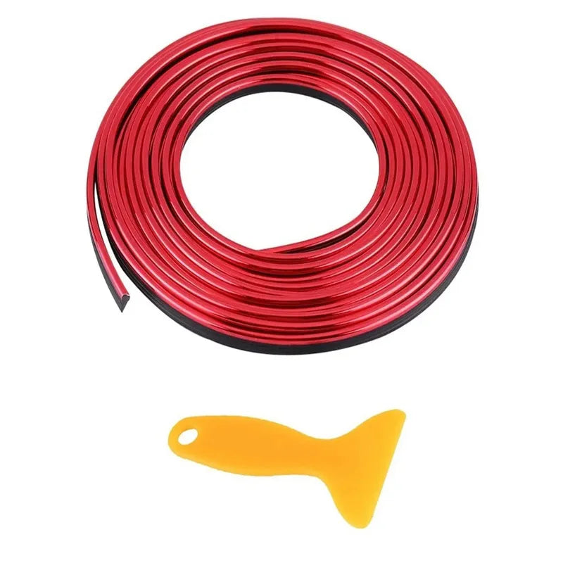 5M Universal Car Moulding Decoration Strips - Flexible Interior Trim for Dashboard Doors & Panels - DIY Auto Styling Upgrade Kit