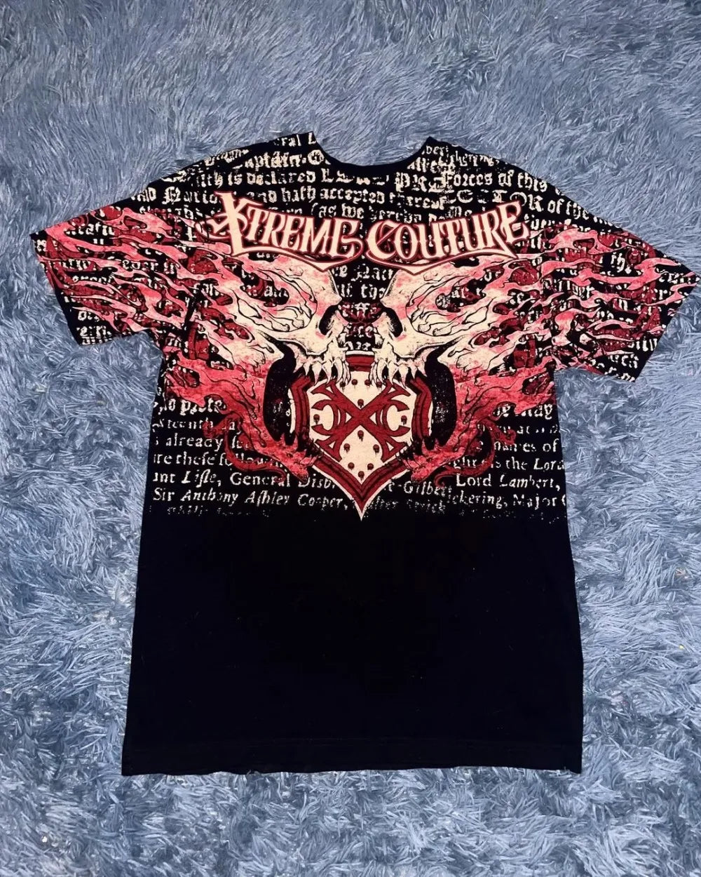 European and American men's summer fashion skull letter print comfortable and breathable round neck T-shirt outdoor street top