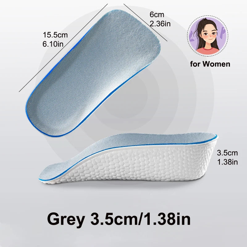1.5cm 2.5cm 3.5cm Arch Support Height Increase Insoles Soft Half Insole for Men Women Feet Arch Support Orthopedic Shoes Pads