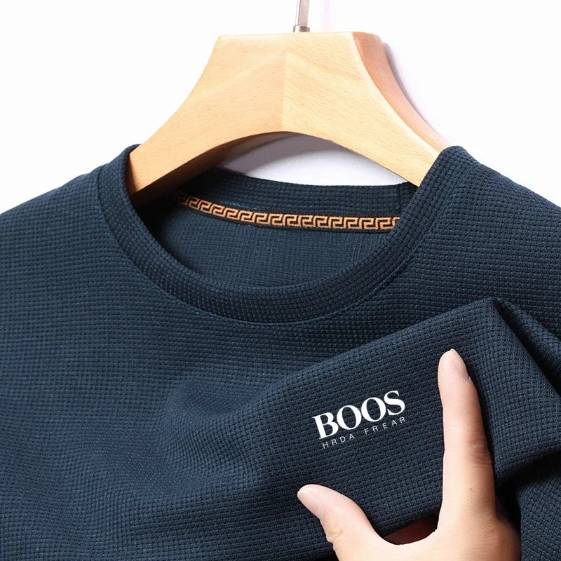 Embroidered New Summer Comfortable Round Neck Short Sleeved T-shirt, Men's Casual and Fashionable Short Sleeved Top