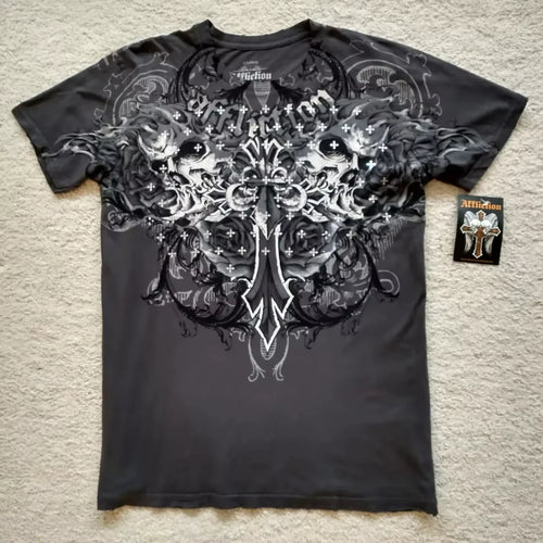2025s High Street Shirts Y2K Mens Graphic Print Oversized T Shirt Harajuku Gothic Round Neck Cotton Tops New  Mens T Shirt