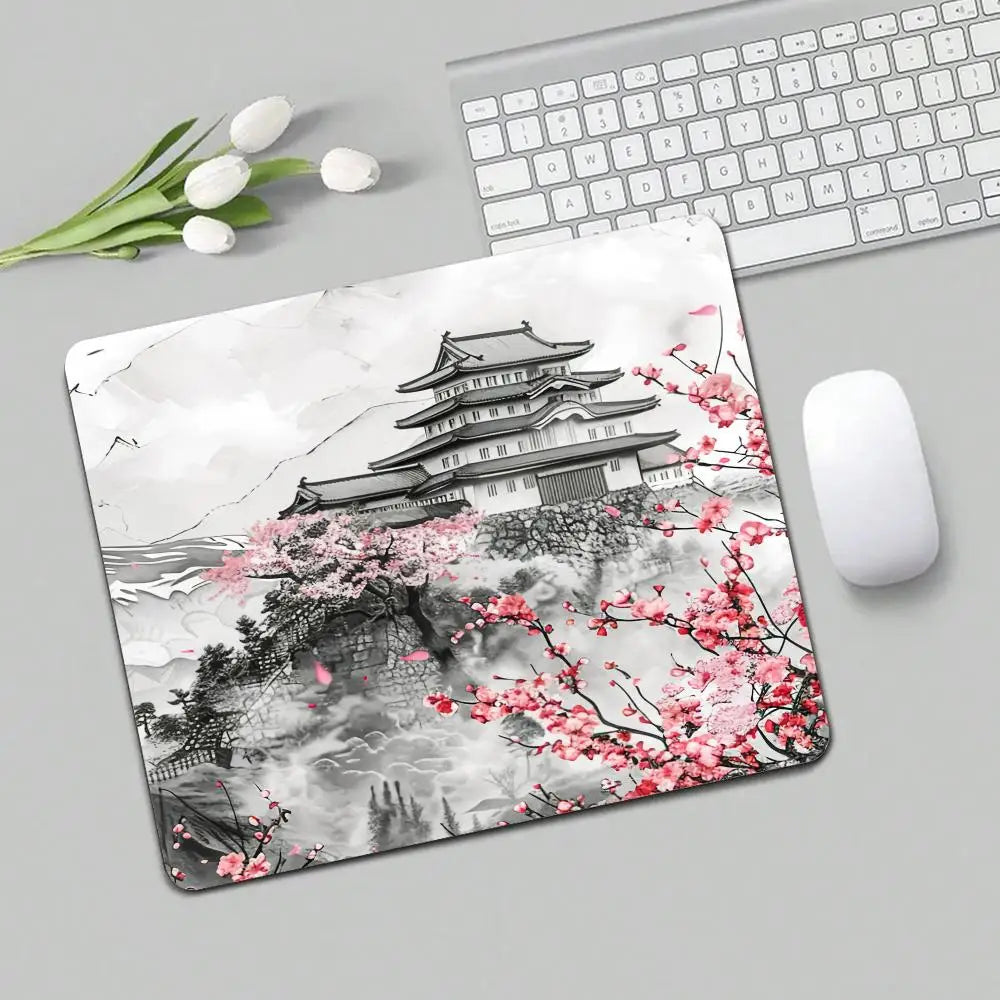 Full Moon Art Landscape Design small-sized mouse pad desk mat gaming mats pc accessories laptop office pads rubber anti-slip