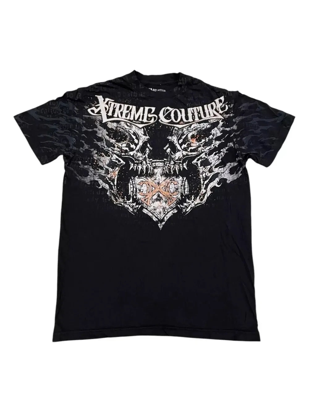 European and American men's summer fashion skull letter print comfortable and breathable round neck T-shirt outdoor street top