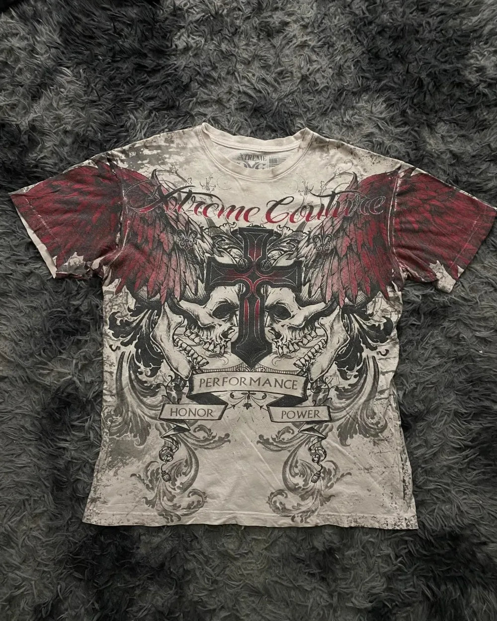 European and American men's summer fashion skull letter print comfortable and breathable round neck T-shirt outdoor street top
