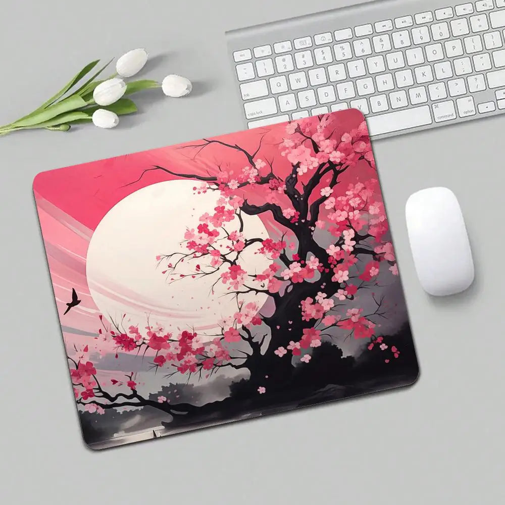 Full Moon Art Landscape Design small-sized mouse pad desk mat gaming mats pc accessories laptop office pads rubber anti-slip