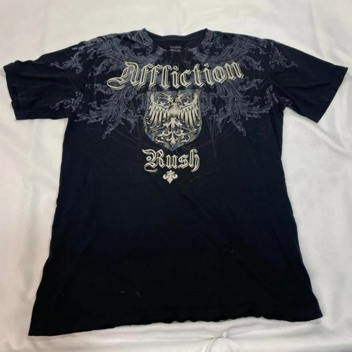 American style new men's summer skull print comfortable soft breathable round neck T-shirt outdoor fashionable high street top