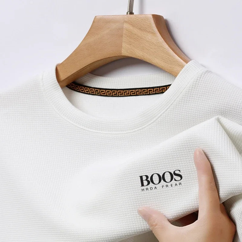 Embroidered New Summer Comfortable Round Neck Short Sleeved T-shirt, Men's Casual and Fashionable Short Sleeved Top